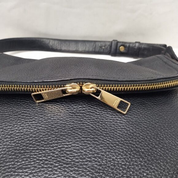 Marc Jacobs The Groove Black Pebbled Leather Flap Closure Hobo Shoulder Bag - Picture 14 of 16